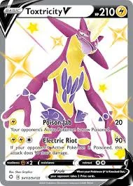 Pokémon-kaart Toxtricity V uit Shining Fates Shiny Vault #SV112/122 (Voorkant)
